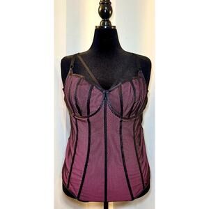 Fishnet And Satin Binding Bodysuit